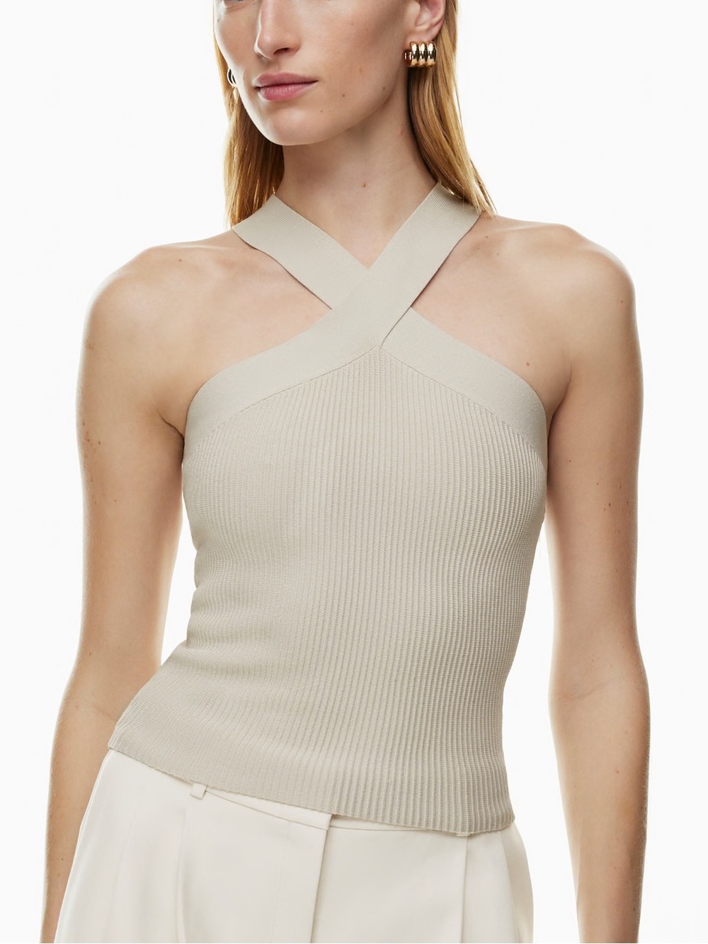 Aritzia Sculpt Knit Criss Cross Tank